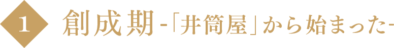 創成期-「井筒屋」から始まった-