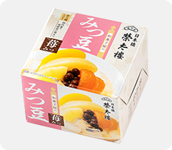 和菓子屋のみつ豆（苺みつ）